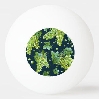 Pelota De Ping Pong Uva verde: Patrón oscuro de acuarela