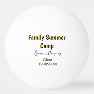 Pelota De Ping Pong Vacaciones de camping familiar personalizadas agre