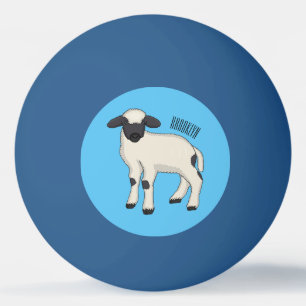 Pelota De Ping Pong Valais Blacknose ilustracion personalizado ovino