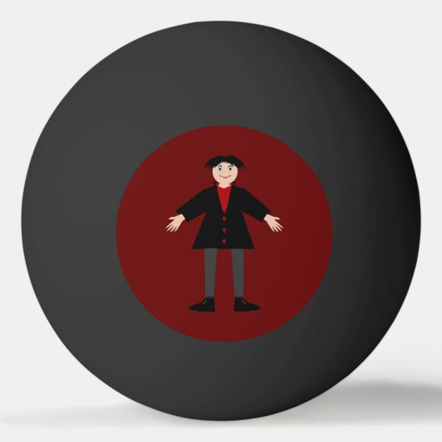 Pelota De Ping Pong Vampiro de Cute Halloween (Anverso)