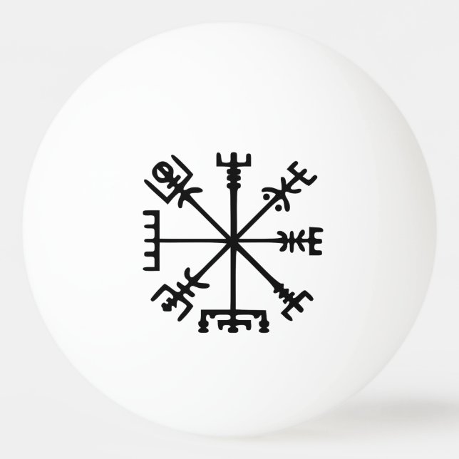 Pelota De Ping Pong Vegvísir (brújula vikina) (Anverso)
