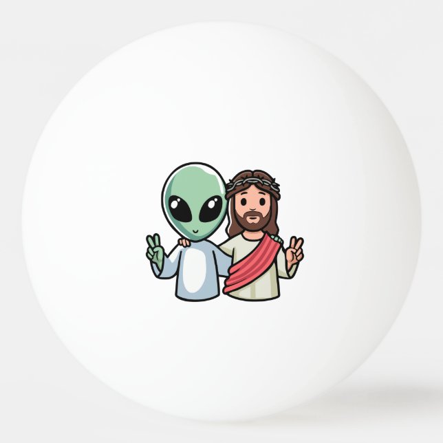 Pelota De Ping Pong Venimos en paz (Anverso)