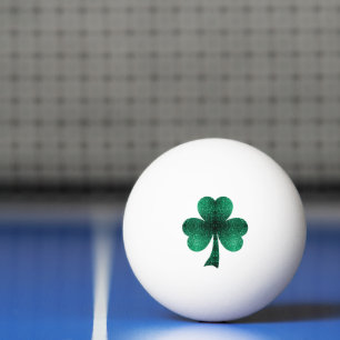 Pelota De Ping Pong Verde Esmeralda Esparkolas Shamrock Clover St Pat 
