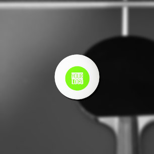 Pelota De Ping Pong verde fluorescente - agregue su logotipo
