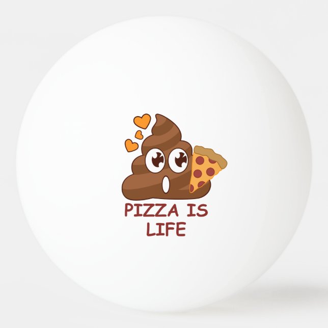 Pelota De Ping Pong Vida del impulso de la pizza (Anverso)