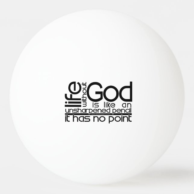 Pelota De Ping Pong Vida sin dios… (Anverso)