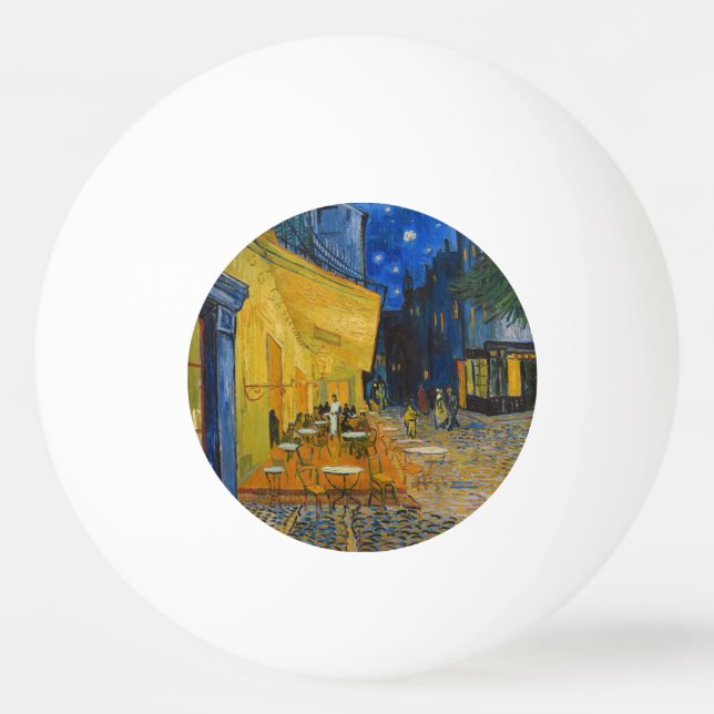 Pelota De Ping Pong Vincent van Gogh - Cafe Terrace de noche (Anverso)