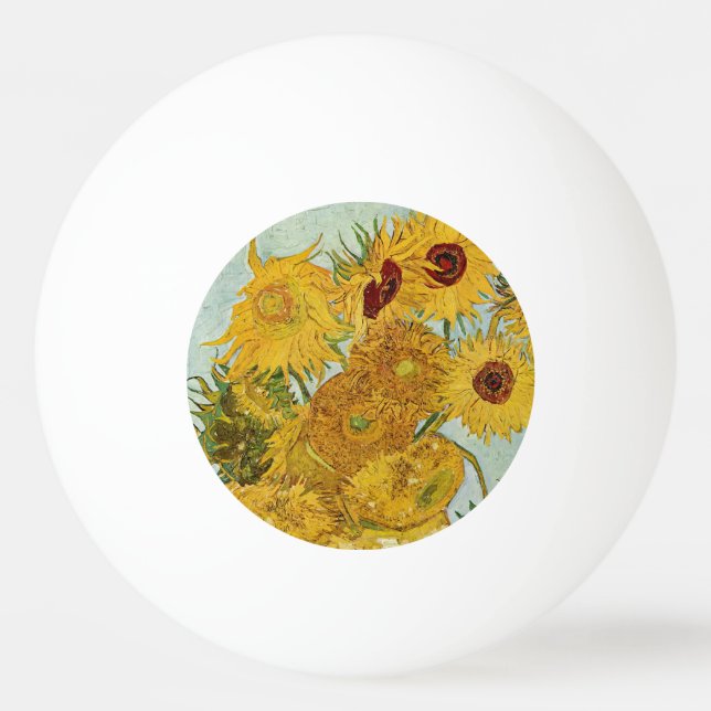 Pelota De Ping Pong Vincent Van Gogh - Vase con doce girasoles (Anverso)