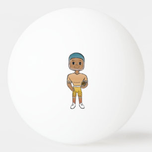 Pelota De Ping Pong vintage retro arcoíris jugador de fútbol ombre