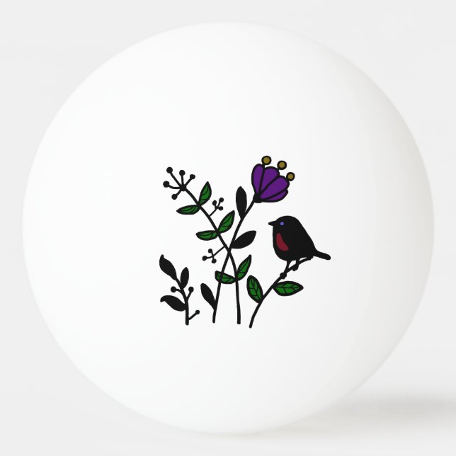 Pelota De Ping Pong Vogel auf Wiese (Anverso)