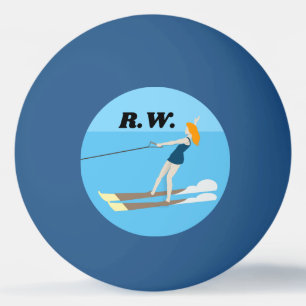 Pelota De Ping Pong Waterski de estilo vintage