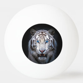 Pelota De Ping Pong White Tiger Blue Eyes