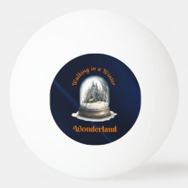 Pelota De Ping Pong Winter Wonderland Snowglobe