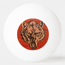 Pelota De Ping Pong Wolf Head en Red Ping Pong Ball