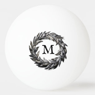 Pelota De Ping Pong Wreath Masculino Metálico Con Su Monograma