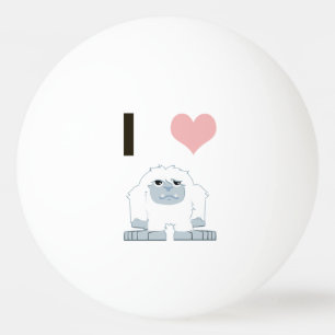 Pelota De Ping Pong Yo corazón a Yeti Personalizado lindo Monstruo de