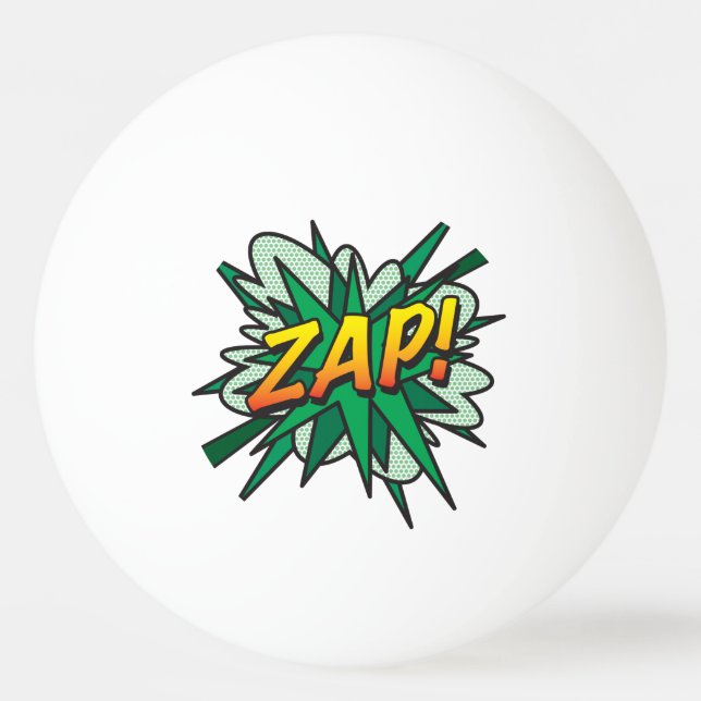 Pelota De Ping Pong ZAP Moderna Divertida Historieta (Reverso)