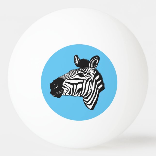 Pelota De Ping Pong Zebra (Anverso)
