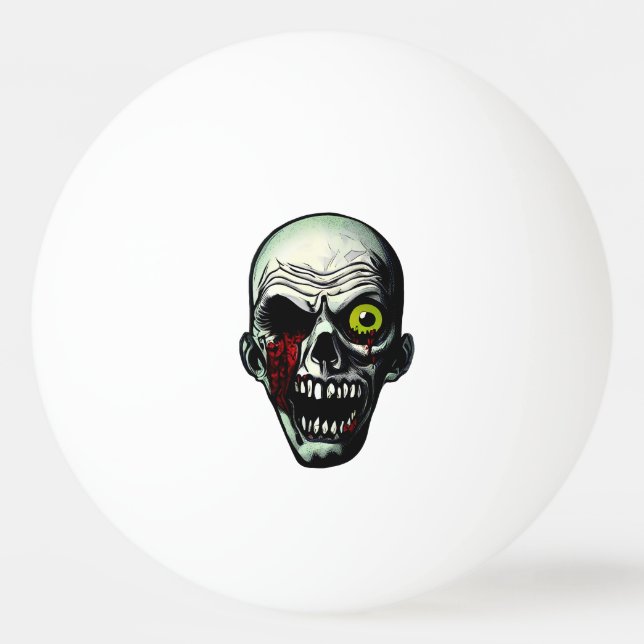 Pelota De Ping Pong Zombie Head (Anverso)