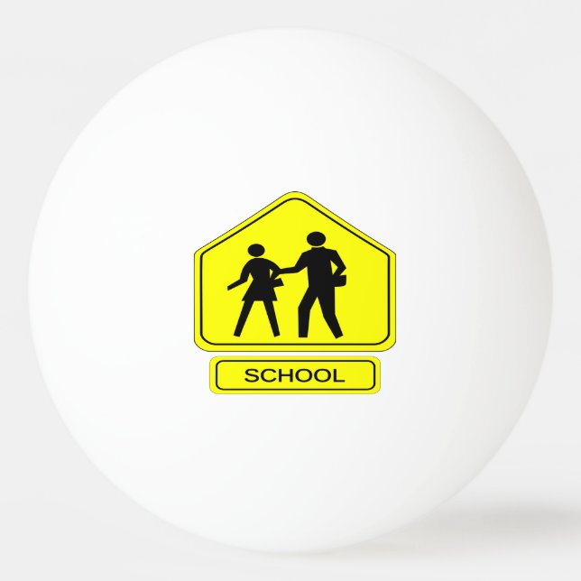 Pelota De Ping Pong Zona escolar (Anverso)