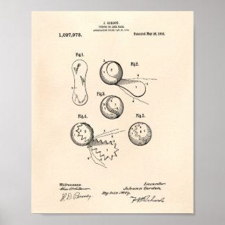 Pelota de tenis de 1914 Ropa antigua de arte de pa