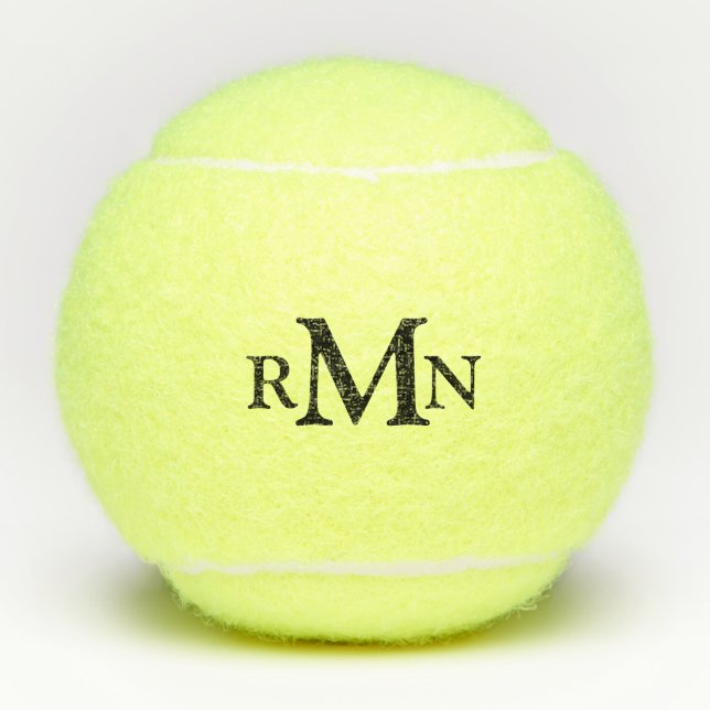 Pelota de tenis de encargo del monograma (Anverso)