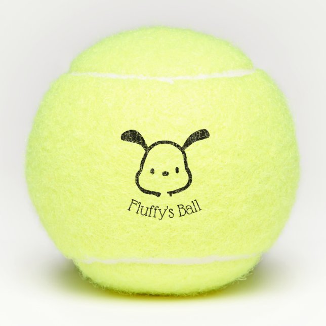 Pelota de tenis de perro personalizada (Anverso)