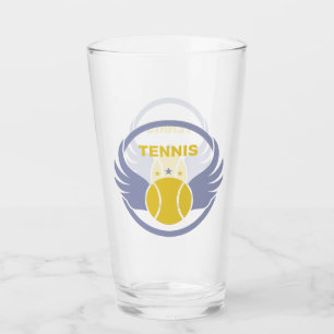 Pelota de tenis de texto con alas