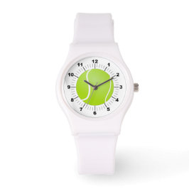 Pelota de tenis deportiva reloj de silicio blanco