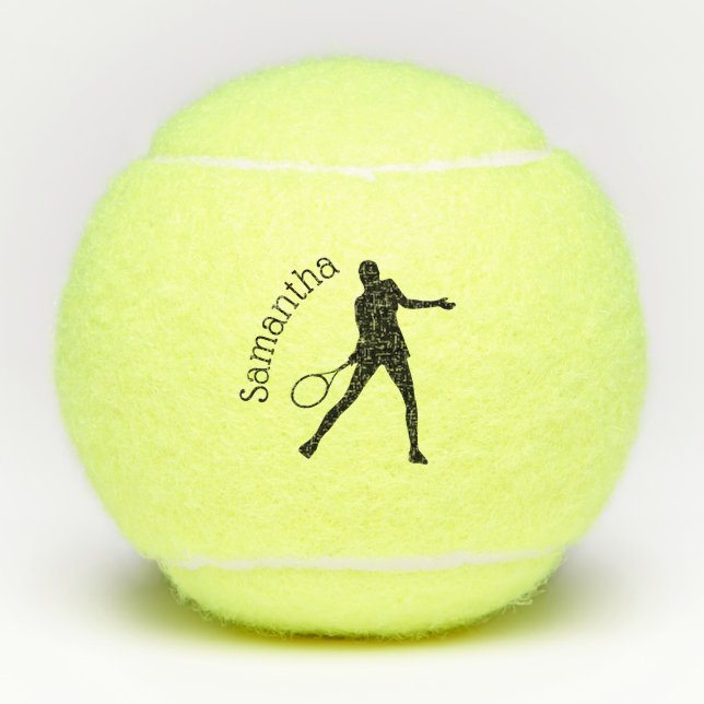 Pelota de tenis femenina personalizada (Anverso)