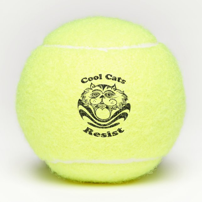 Pelota de tenis - Los gatos de Guay resisten (Anverso)