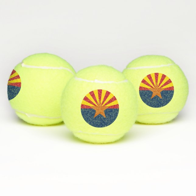 Pelota de tenis patriótica con bandera de Arizona, (Múltiples)