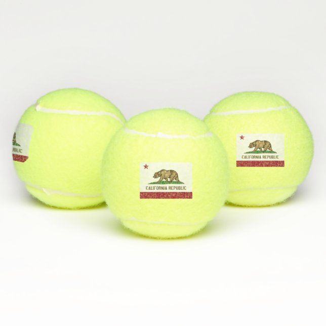 Pelota de tenis patriótica con bandera de Californ (Múltiples)
