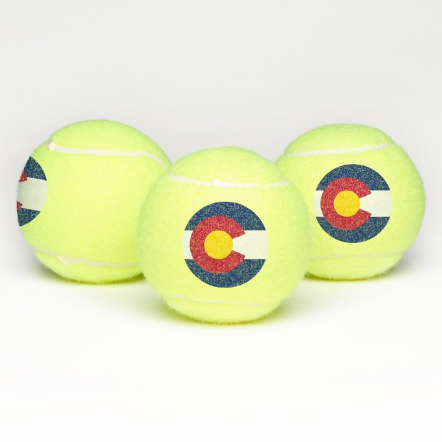 Pelota de tenis patriótica con bandera de Colorado (Múltiples)