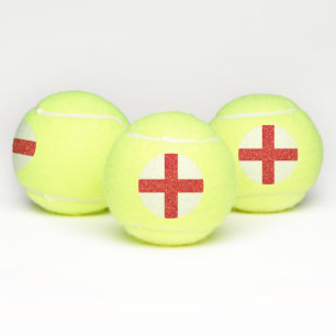 Pelota de tenis patriótica con bandera de Inglater