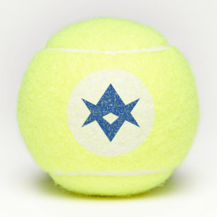 Pelota de tenis patriótica con bandera de la ciuda