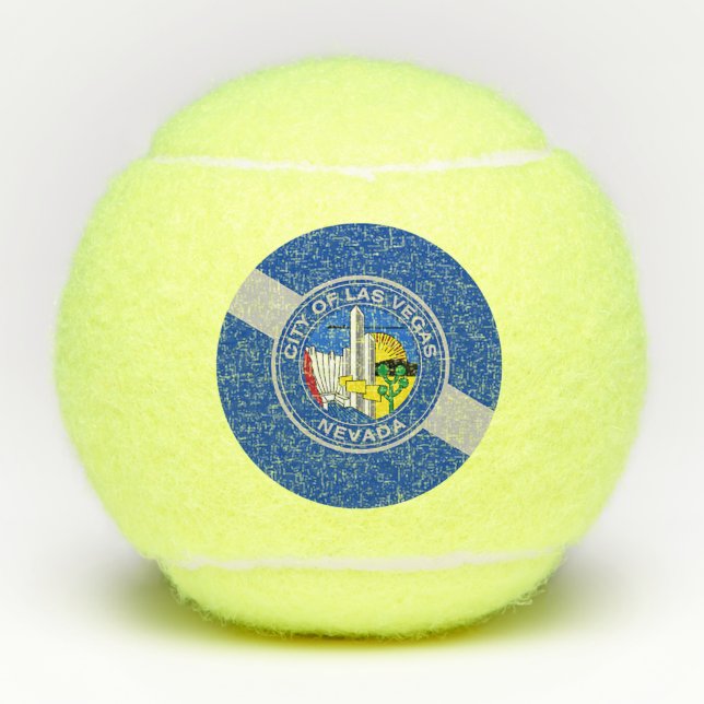 Pelota de tenis patriótica con bandera de Las Vega (Anverso)