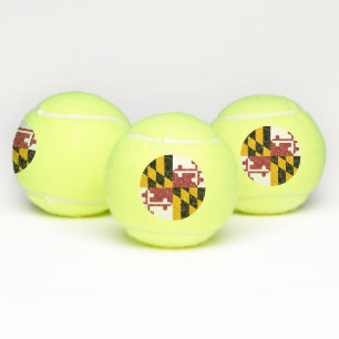 Pelota de tenis patriótica con bandera de Maryland