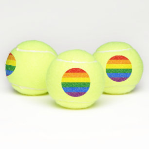 Pelota de tenis patriótica con bandera de orgullo