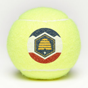 Pelota de tenis patriótica con bandera de Utah, EE