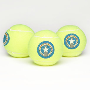 Pelota de tenis patriótica con bandera del norte d