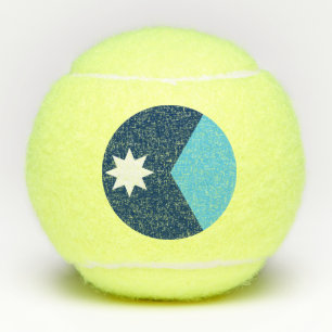Pelota de tenis patriótica con la bandera de Minne