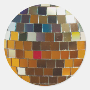 Pelota Disco - Pegatina brillante