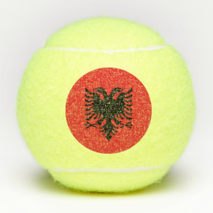Pelota patriótica de tenis con bandera de Albania