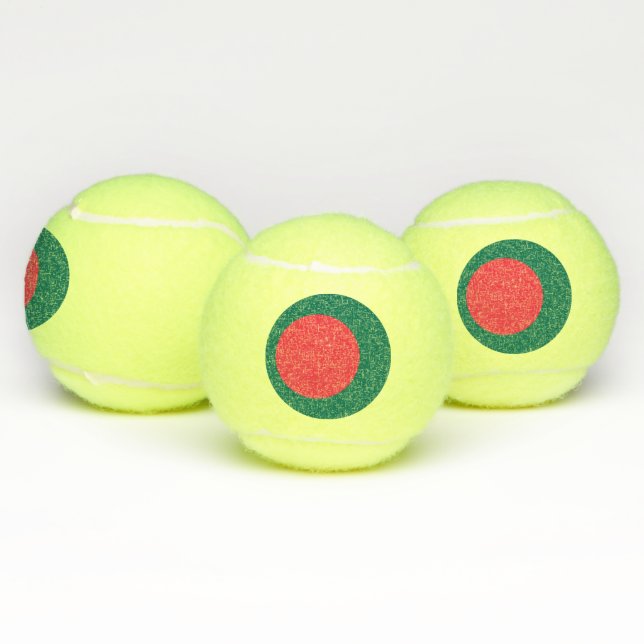 Pelota patriótica de tenis con bandera de Banglade (Múltiples)