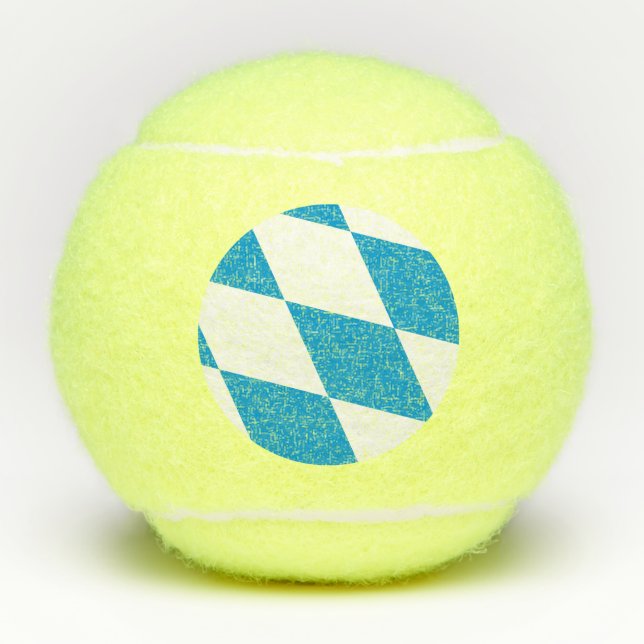 Pelota patriótica de tenis con bandera de Baviera (Anverso)