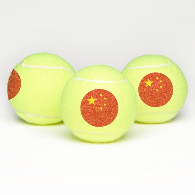 Pelota patriótica de tenis con bandera de China (Múltiples)