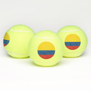 Pelota patriótica de tenis con bandera de Colombia
