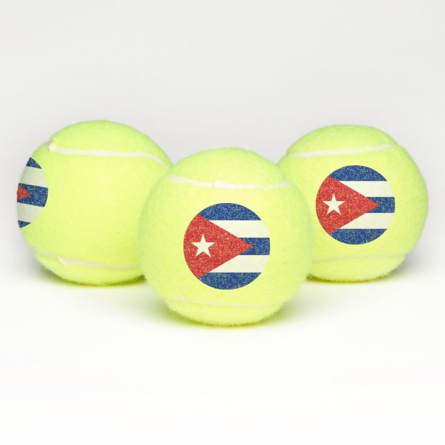 Pelota patriótica de tenis con bandera de Cuba (Múltiples)