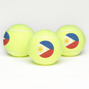 Pelota patriótica de tenis con bandera de Filipina